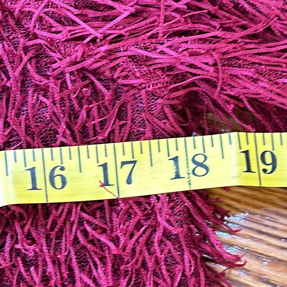 LulaRoe Stella Elegant red eyelash fringe bolero jacket. Party. Size Small. - Picture 4 of 9